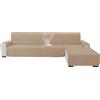 Ystyle Copridivano 2 Posti Con Penisola (L 210 CM), Kaki | Copridivano Angolare Destra/Sinistra Reversibile, Trapuntato, Fodere Divano Forma L, Antigraffio Antimacchia e Lavabile