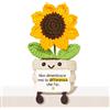 Giftasy Regalo Donna Mamma, Regalo Donna Compleanno - Girasole Positivo Uncinetto | Regalo Amica Compleanno, Idee Regalo Donna, Girasole Stabilizzato, Regali per Amica, Sorella, Fidanzata, Mamma, Collega