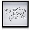 FuninCrea Grande Dimensione 29 * 29CM Avventura Scatole Archivio Viaggi Scatola dei Ricordi con Slot e Mappa del Mondo, Biglietto Shadow Box In Legno Adventure Box per Conservare Biglietti (Nero)