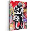 MuchoWow© Quadri Grandi Dimensioni Quadretti Da Parete Quadro Moderno | 80x120 cm - Camera Da Letto Stampa Foto Su Tela Soggiorno Cornice Decorazioni Graffiti - Bianco e nero - Street art