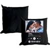 Teetaly Cuscino Spotify Personalizzabile 40x40 cm - Aggiungi la tua canzone preferita e una foto unica (Nero)