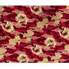 Jukway Tessuto di cotone al metro, 50 x 145 cm, 100% cotone, motivo bronzante, stampa floreale, per cucito, trapuntatura, artigianato, tende, tappezzeria (06- Design, Rosso)