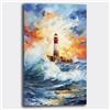 Printerland Quadro moderno Soggiorno Faro Mare Tramonto Stampa su tela Canvas Astratto Camera da Letto (16, 50x100 cm, Canvas intelaiato)
