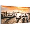 Wallazz Quadro su Tela Veneto - Quadri Moderni Soggiorno - Venezia, Verona, Padova, Vicenza, Treviso, Cortina - Stampa su Tela Canvas HD - Quadro Moderno Soggiorno 50x150 cm