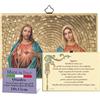 F.LLI BONELLA FRATELLI BONELLA - Quadro Religioso Camera Da Letto Cuore di Gesù ed il Cuore Immacolato di Maria e Benedizione - Quadro Legno in MDF di Pioppo 8 mm x 10 cm x 15 cm