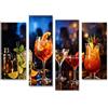 islandburner Quadro su tela Varietà di cocktail colorato per un'atmosfera elegante bar - 4 pezzi