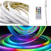 Cleiscry DC5V WS2812B striscia LED COB 5 mm regolabile individualmente 160 LED/M ad alta densità flessibile intelligente RGB colore sogno luce + controller USB SP620E (1M COB Strip + USB SP620E)