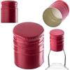 KADAX Tappo a vite 28 x 40 mm per bottiglie, tappo a vite in alluminio, tappo a vite per bottiglie di vino, succhi e liquori (rosso, 50 pezzi)