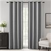 Ystyle Tende Oscuranti per Interni 2 Pezzi, 140x290 CM, Grigio Chiaro | Tende Moderne Jacquard Geometrica con Anelli, Termiche Isolanti Caldo e Freddo, per Camera da Letto e Soggiorno, Privacy