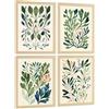 Nacnic Set 4 Quadri Fiori Stile Matisse Moderni Arredamento Salotto Camera Da Letto Cucina Bagno A4 Senza Cornice