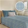 PENSIERI DELICATI Telo Copriletto 220x280 cm, Telo Singolo 100% Cotone Pique, Ideale Come Arredo, Coperta Salva Letto 1 Piazza e Mezza, Fantasia Ben Verde, 100% Made in Italy