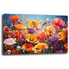 Printerland Quadro Moderno soggiorno FIORI Papavero Papaveri Astratto Quadri moderni da Parete grande Stampa su tela Canvas Decorazione Murale muro Arredo Camera da letto Salone (8, 50x100 cm)