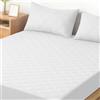 Ystyle Coprimaterasso Matrimoniale Impermeabile 160 X 190 CM, Elastica Coprimaterasso Antiacaro Antigraffio, Copri Materasso Con Angoli Anallergico, Proteggi Materasso Lavabile, Bianco