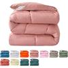 Fnyopki Piumino in Piuma d'oca per Tutte le Stagioni, Piumino Letto Matrimoniale, Piumone Invernale Leggero e Calda, Trapunta in Piuma d'oca (Light Pink 150x200cm 1.5kg)