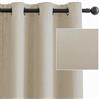 CYCMACO Tenda Oscurante Termica da Interno 2 Pezzi 140x200cm, Beige | Termiche Isolanti, Anti-Rumore, Tende Camera Da Letto Con Occhielli, Moderna Tende Per Interni Per Camera E Soggiorno