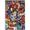 empireposter Shinsuke® Maxi - Poster sportivo da calcio, dimensioni: 61 x 91,5 cm + cornice intercambiabile, in plastica argentata, disco acrilico