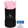 Mia Milano Infitnity Roses in Box I Scatola di rose nere con fiori veri conservati I Regalo per donne I San Valentino Regalo I Scatola di fiori 3 anni di conservazione (Small, Nero - Rosa)