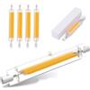 Homesally Lampadina R7S 118mm LED Dimmerabile 30W, Lampadina Lineare 30W R7S Equivalente a Lampada Alogena 300W, Bianco Caldo 3000K, 3000LM, 360 Gradi Proiettore, Lampada Parete,Warm white 4pcs,78mm 15W