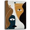 Printerland Quadro su Tela Moderna Astratta Stile Geometrico Etnico - Decorazione Murale Design Contemporaneo - Stampa Artistica su Canvas per Soggiorno Camera Ufficio (13, 70x100 cm, Canvas intelaiato)
