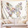 Generic Arazzo floreale con mandala da appendere alla parete, grazioso arazzo da parete in stile bohémien, per camera da letto, decorazione per soggiorno e ragazze
