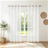 Ystyle Tende per Interni Voile Semi Trasparenti 2 Pezzi con Occhielli, 140x300cm, Tenda a Panello Tende Leggere Morbida per Camera da Letto Cameretta Bambini e Soggiorno Moderne, Beige