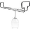 Galvanoplastica Portacalici Sottomensola [SALVASPAZIO, STRUTTURA RESISTENTE] Portabicchieri Sospeso, Ferro Cromato, per Cucina/Bar, Facile da Installare, Elegante, Resistente e Antiruggine | BINARIO SINGOLO - CROMATO