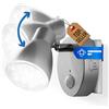 Trango Luce notturna a LED 2635-014 in argento con funzione automatica 230V con sensore di movimento, luce di sicurezza, lampada a zoccolo, lampada a parete, luce di orientamento, lampada notturna