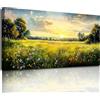 MHARTK66 Quadri Moderni Soggiorno Grandi, 50x100 cm Stampe da Parete Paesaggio di Prateria, Quadro Camera da Letto Su Tela Decorazioni Parete Bagno Ufficio Sala Da Pranzo