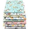TTIAYAO 8 Pezzi Stoffa Cotone al Metro Stoffa per Cucito Creativo Stoffa al Metro Motivi Animali e Natura per Patchwork E Tendaggi E Abbigliamento e Progetti DIY Pannolenci Colorati Morbido(50x40 cm)