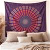 TLDBATICE Arazzo da parete con mandala, 150 x 130 cm, stile boho, decorazione da | Design mandala bohémien, dimensioni 150 x 130 cm, con clip e ganci, tessuto lavabile, per camera da letto, soggiorno