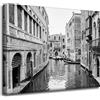 GP TONER Quadro su tela bianco e nero Venezia 50X40 cm