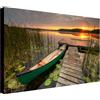 Wallazz Quadri Moderni Soggiorno Paesaggio di campagna, Fiori - 100% Made in Italy - Stampa su Tela - Quadro Camera da Letto - Qualità Artigianale - 70x140cm
