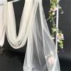 Duories 3m x 160cm di morbido tulle, tessuto in tulle per cucito, tessuto a rete per decorazioni, drappeggio, tessuto per arco nuziale, tenda per arco nuziale, decorazione libera, tenda trasversale