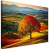 Feeby Stampe Da Parete - Quadri Soggiorno - Paesaggio toscano Albero Natura - 90x60 cm - Decorazioni Camera Da Letto
