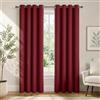 Ystyle Tenda Oscurante 100% Effetto Lino 2 Pezzi, 140×225 CM, Rosse | Termica Isolante Freddo e Caldo, Tenda Fonica Anti Rumore, Tende Natalizie Soggiorno Camera Letto Casa con Occhielli