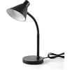 TEK ONE Tecnologia Lampada da Tavolo LED 4,5W con Collo Flessibile Orientabile | 280 Lumen 4000K Luce Naturale | 14 LED SMD 2835 | Lampada Scrivania Studio Lettura Ufficio Comodino | Base Stabile | Nero/Bianco