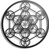keluly Decorazione in metallo. Scultura da parete galleggiante, con ombre, in acciaio. (43 x 31 cm., Cubo Metatron)