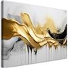 Feeby Quadro su Tela Non Tessuta - Stampa Su Tela - Astrattismo dorato 3D - 120x80 cm - Decorazione Murale - Moderno Soggiorno - quadri moderni soggiorno - poster