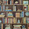 Panini Tessuti, Tessuto Gobelin Libreria Marina, Venduto al Mezzo Metro, Larghezza Fissa 140 CM; 1 qtà=50cm; 2qtà=100cm - Arredo, Sedie, Divani, Fai da Te