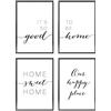 Heimlich Set di Stampe da Parete - SENZA Cornici - Decorazioni da Muro per Soggiorno, Camera da Letto e Cucina - Poster Abbinati - | 4 pezzi in DIN A4 (21x30cm) |» Home «