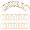 NBEADS 50pz Legno Grezzo A Forma di Anelli, 7.35cm Ornamenti Circolari Anelli di Collegamento in Legno Fette di Legno Vuote per La Pittura Pirografia Home Decor, 6cm Diametro Interno