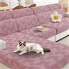 CYCMACO Elasticizzato Copriseduta Divano 3 Posti, Rosa | Copridivano Cuscini Separati, Universale Copricuscini Divano, Antiscivolo Sofa Seat Cover, Super Morbido