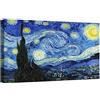 canvashop Quadri Moderni Soggiorno Van Gogh Notte Stellata 120x70 cm | Quadro Su Tela Canvas, Stampe Da Parete,Dipinti Famosi