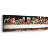 Artenor Quadro Leonardo da Vinci Il Cenacolo, 60 x 20 cm - Made in Italy, Quadri Moderni Soggiorno, Camera da Letto, Cucina, Poster da Parete, Decorazioni Casa, Stampe Quadro su Tela Grandi Dimensioni