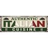 Lupia - Quadro moderno Canvas World ITALIAN CUSINE 20x60 cm, Stampa su Tela, Telaio in Fibra di Legno, Stampa Stile Vintage, Decorazione Cucina Sala da Pranzo bar hotel ristorante pizzeria, Retro'