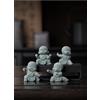 Generic 4 statue carine di Kung Fu Zen monaco in preghiera, mini statuette di Buddha in arenaria, statue di monaco in pietra grigia per decorazione da scrivania, Feng Shui per la casa, giardino zen