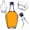 KADAX Bottiglie in Vetro 250ml con Tappo a Vite Blu - Bottiglie vuote da riempire per liquore, Grappa, Olio e aceto, conservazione Alimentare