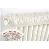 Generico 4PZ Copricalorifero Elasticizzato in Beige Estensibile da 80 a 140cm Ecrù Copri Termosifoni Tessuto Copri Calorifero in Stoffa Copritermosifone Stoffa in Cotone 100% Copricalorifero MADE IN ITALY