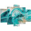 ARTTOR Stampe da Parete Moderne 120x40 cm Quadro su Tela Astratto Marino - 5108 | Acqua Mare Oceano Quadro Decorativo XXL Set da 5 pezzi Soggiorno Camera da Letto Arte da Parete Decorazione da Parete ARTTOR
