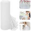 Mkitnvy Tulle Bianco, 30cm x 91,5m Rotolo Tulle Bianco Rotolo Matrimonio | Bobina Bianco per Matrimonio,Bobina di Tulle per DIY Bomboniere Matrimonio Compleanno Festa Decorazioni